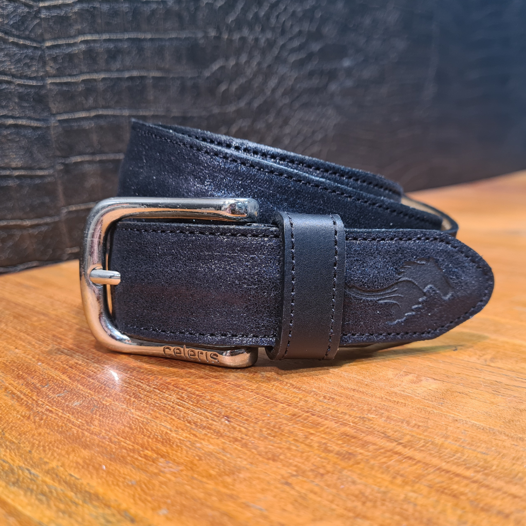 Trouser belt Shiny Black 95CM