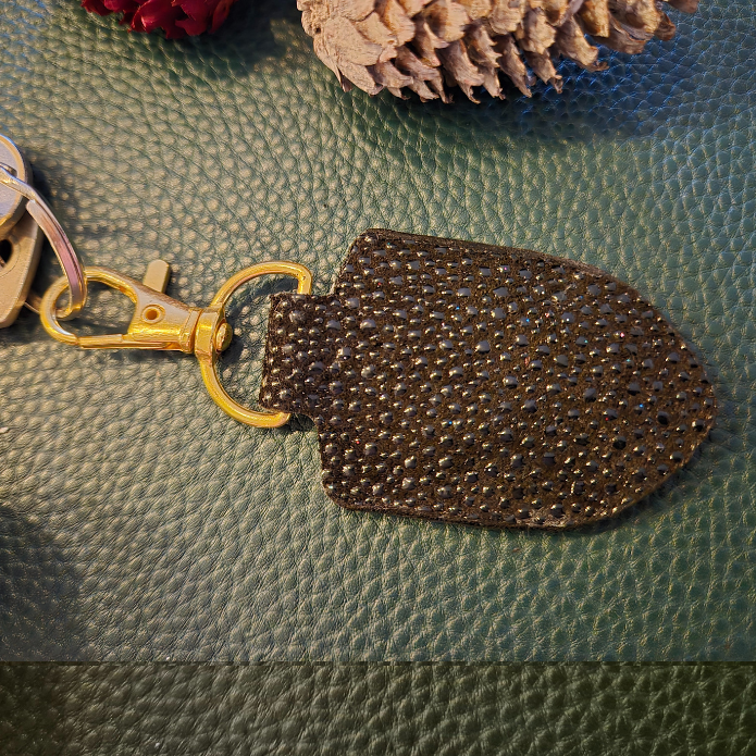 Keychain Dachshund Cristal Black - Gold