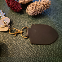 Keychain Dachshund Glossy Black - Gold